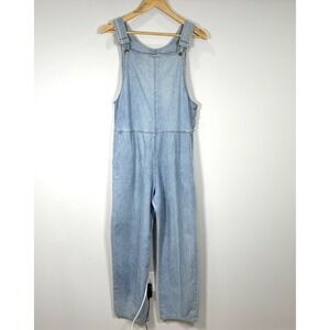 Vintage Wildflowers Lightweight Denim Overalls M Blue Dungarees 90s Casual USA